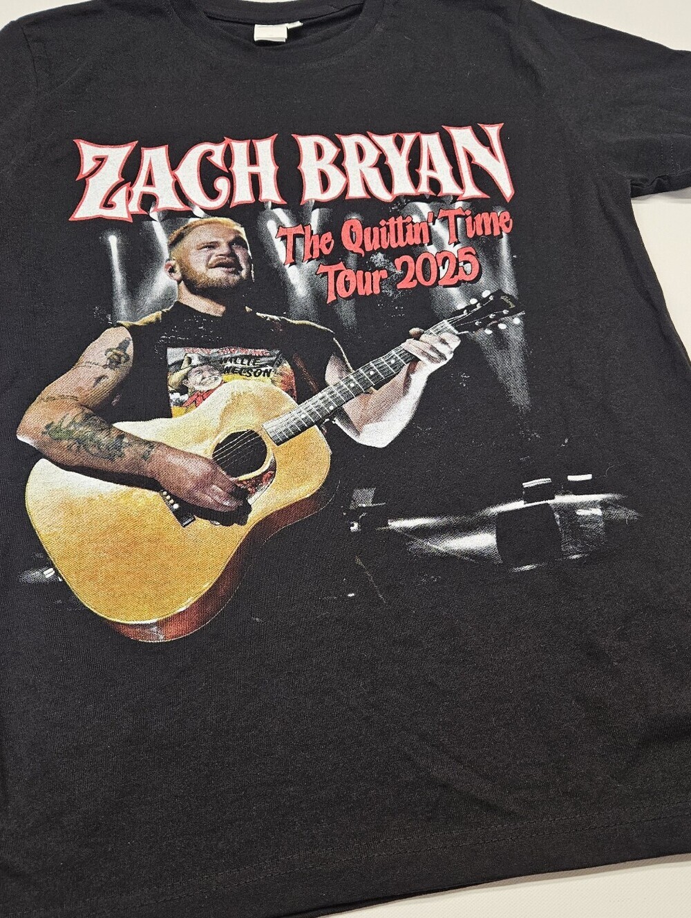 Zach Bryan Quittin’ Time Tour T-shirt Adult Small Official Merch 2025